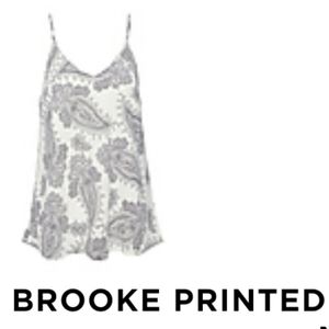 Olivia Grey Brooke Printed Sleeveless Top Size Medium NWOT